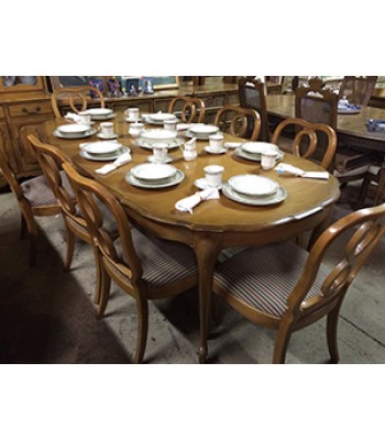 Dining Room Set with 8 Chairs and 2 Leaves